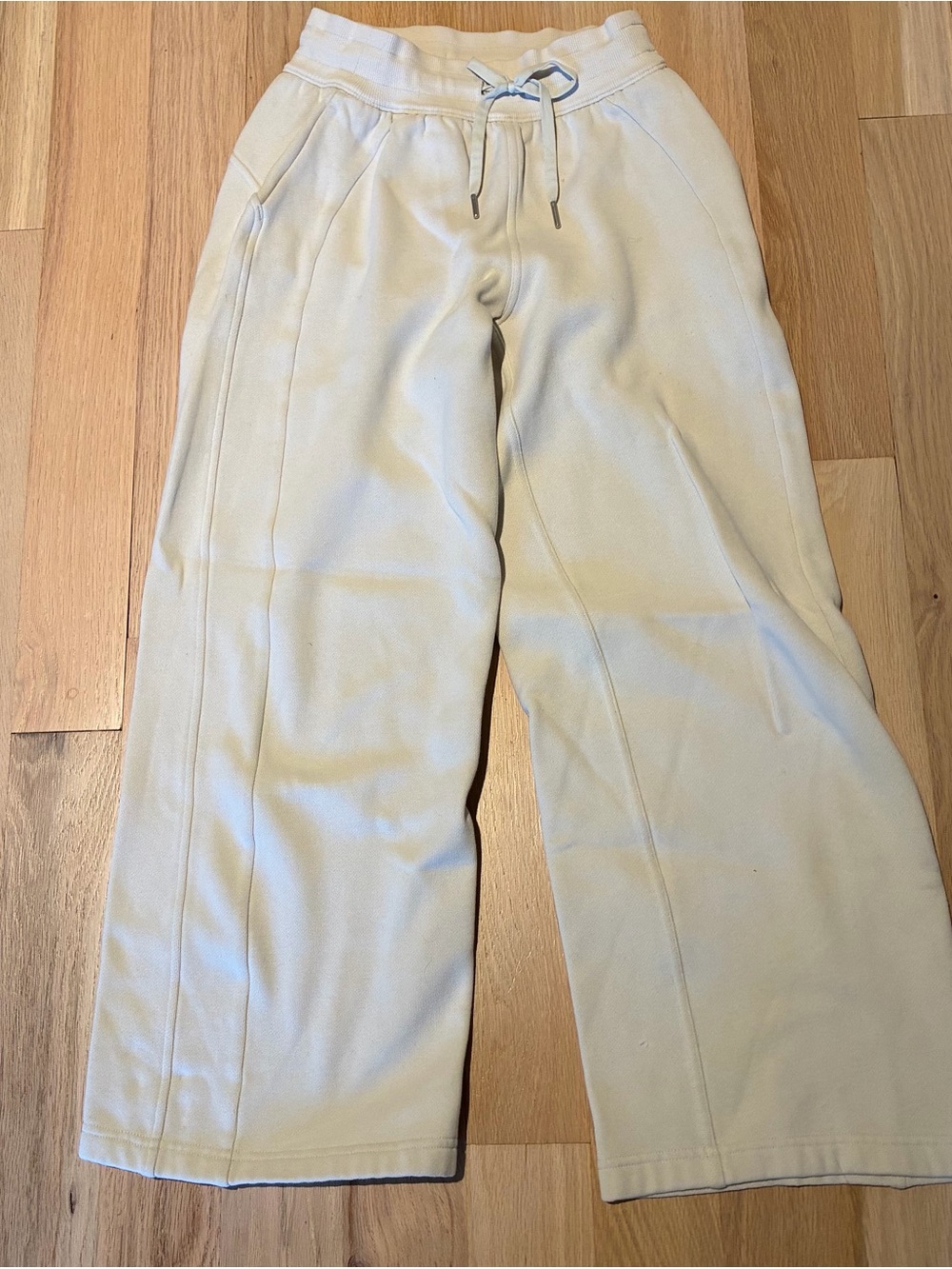 Lululemon Cream Wide-Leg Drawstring Women’s Pants